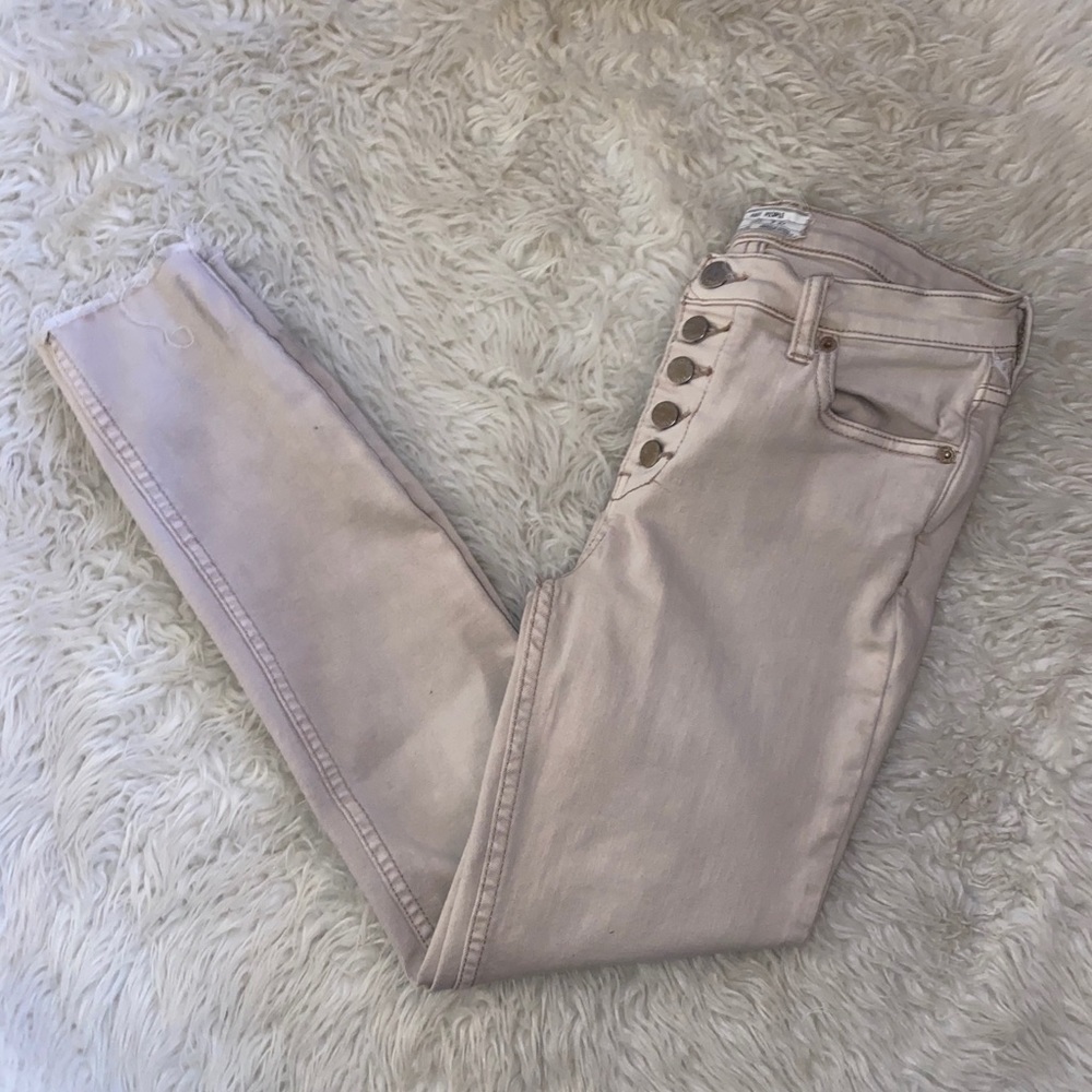 Free People Women's Skinny Jeans - Light Beige